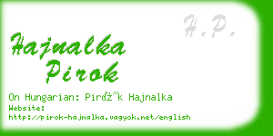 hajnalka pirok business card